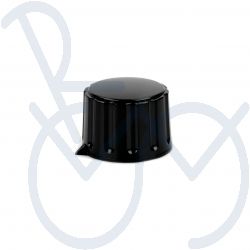 Potmeterknop Ø 28mm. zwart met pijltje