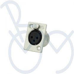 Laadconnector  3 pol. XLR ch. f.