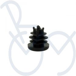 Inslagdop Ø 13mm. zwart