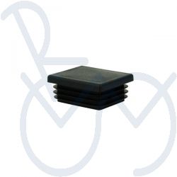 Inslagdop rechthoekig 40 x 30mm. zwart