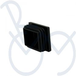 Inslagdop rechthoekig 50 x 20mm. zwart