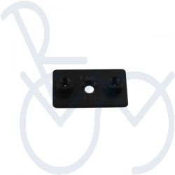 Montageplaat met draadbus zwart gecoat met verzonkengat 6mm.