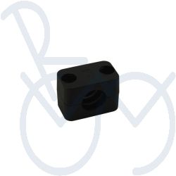 Klem Ø 22mm. zwart kunststof   Groep 3