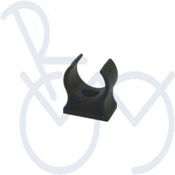 Buisklem Ø 22mm. zwart kunststof
