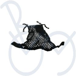 Boodschappennet zwart met ring