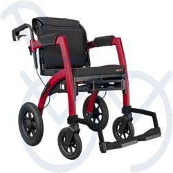 Rollz Motion Performance rollator & rolstoel – Ruby Red