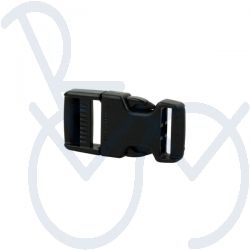 Steekgesp sluiting 20mm. zwart nylon