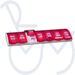Pillendoos rood anabox 7 in one  ma/di/wo/do/vrij/za/zo