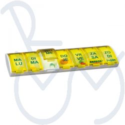 Pillendoos geel anabox 7 daags ma/di/wo/do/vrij/za/zo