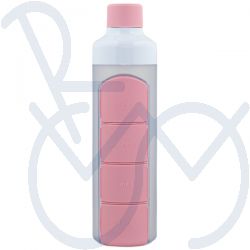 Waterfles met pillendoos Roze