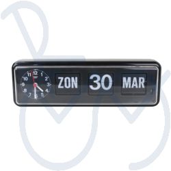 Twemco BQ-38 kalenderklok tafelmodel – zwart