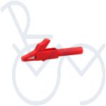 Krokodilklem klein rood